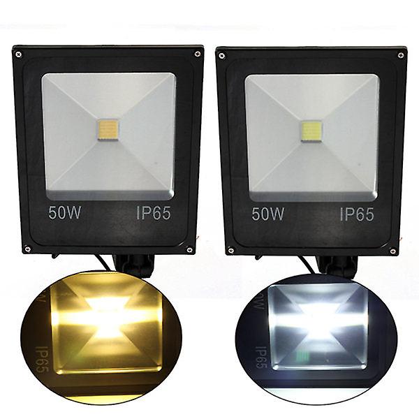 50W Pir Motion Sensor Led Flood Light, Ip65 Waterproof, Warm/cold White Lighting