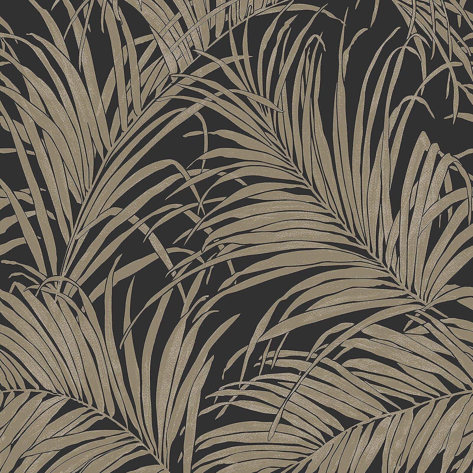 Arthouse Palm Leaves Gold Wallpaper