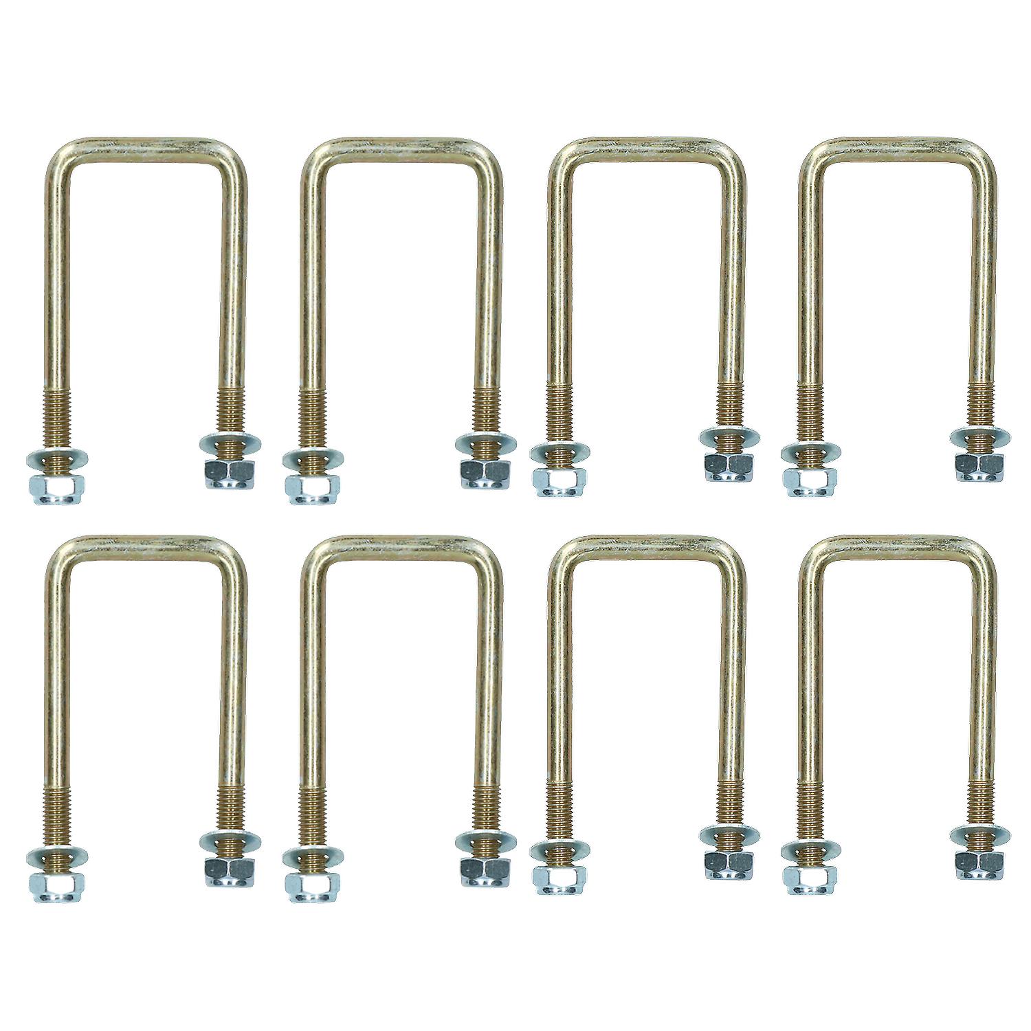 8 Pack M10 50mm x 100mm U-Bolt N-Bolt for Trailers with Nuts HIGH TENSILE