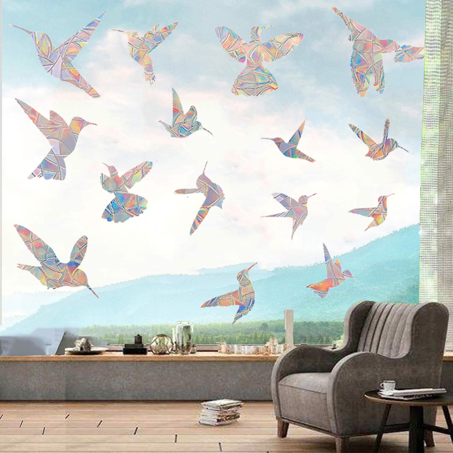 21 Anti-Collision Warning Stickers for Window and Glass Door, Bird Protection