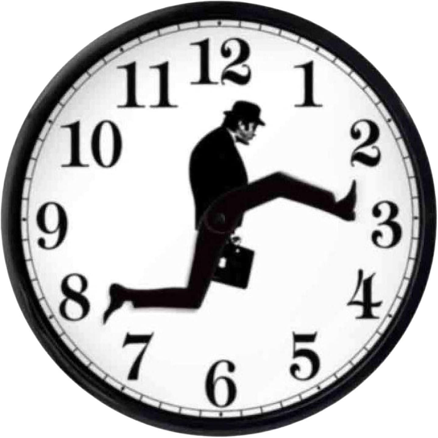 Mon-ty Pyth On Inspired Silly Walk Wall Clock, Ministry Of Silly Walks Clock, Walking Man Silent Wal