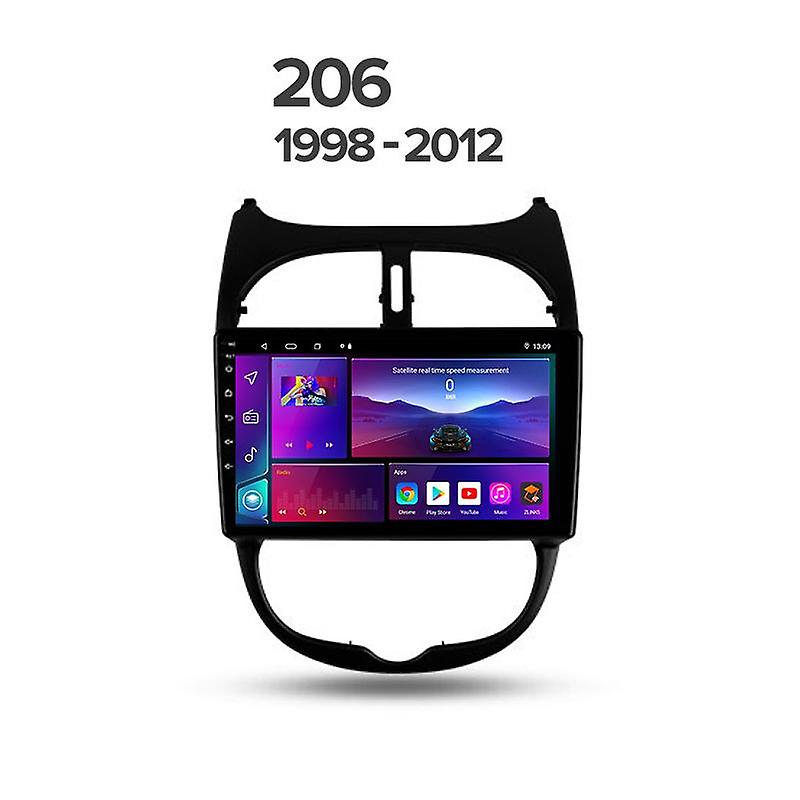 For Peugeot 206 1998 - 2012 Car Radio Multimedia Video Player Navigation GPS Android No 2din dvd