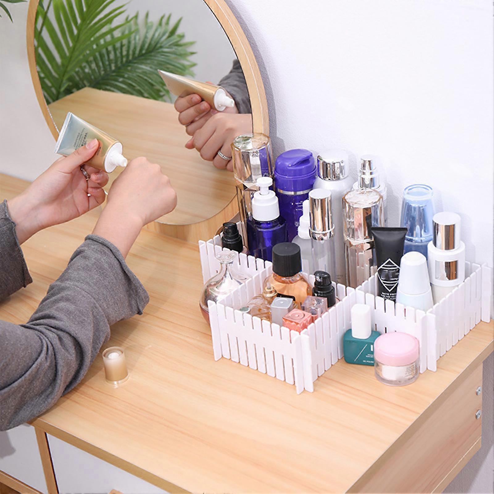 4PCS Drawer Divider Organizer Plastic Drawer Storage Partition Home Adjustable ClapboardWhite Long 37x7CM