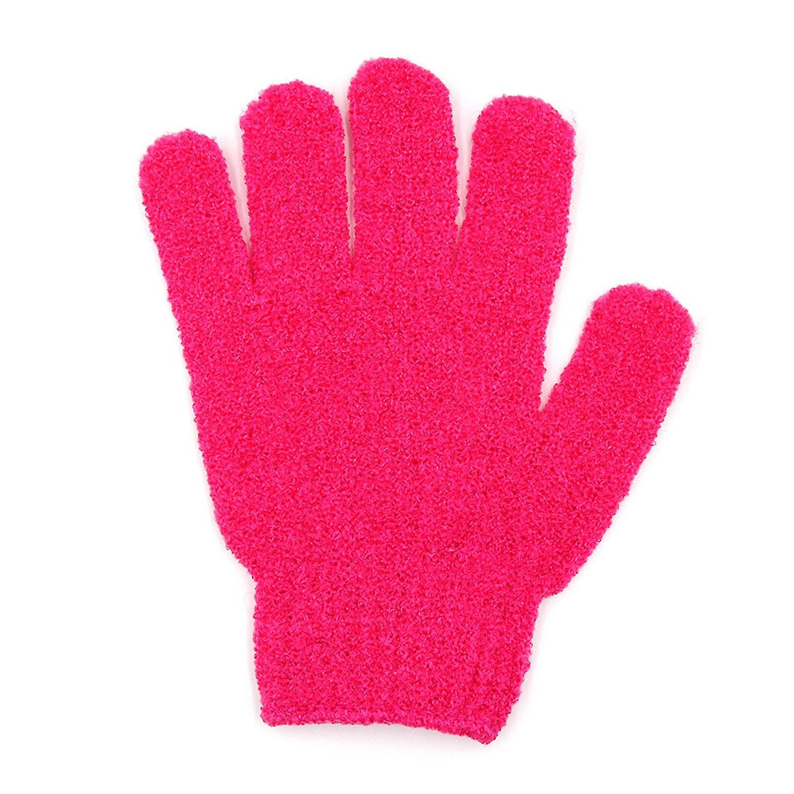 Exfoliating Glove Polyester 5‑Finger Design Body Scrub Wash Mitt for Deep Cleaning