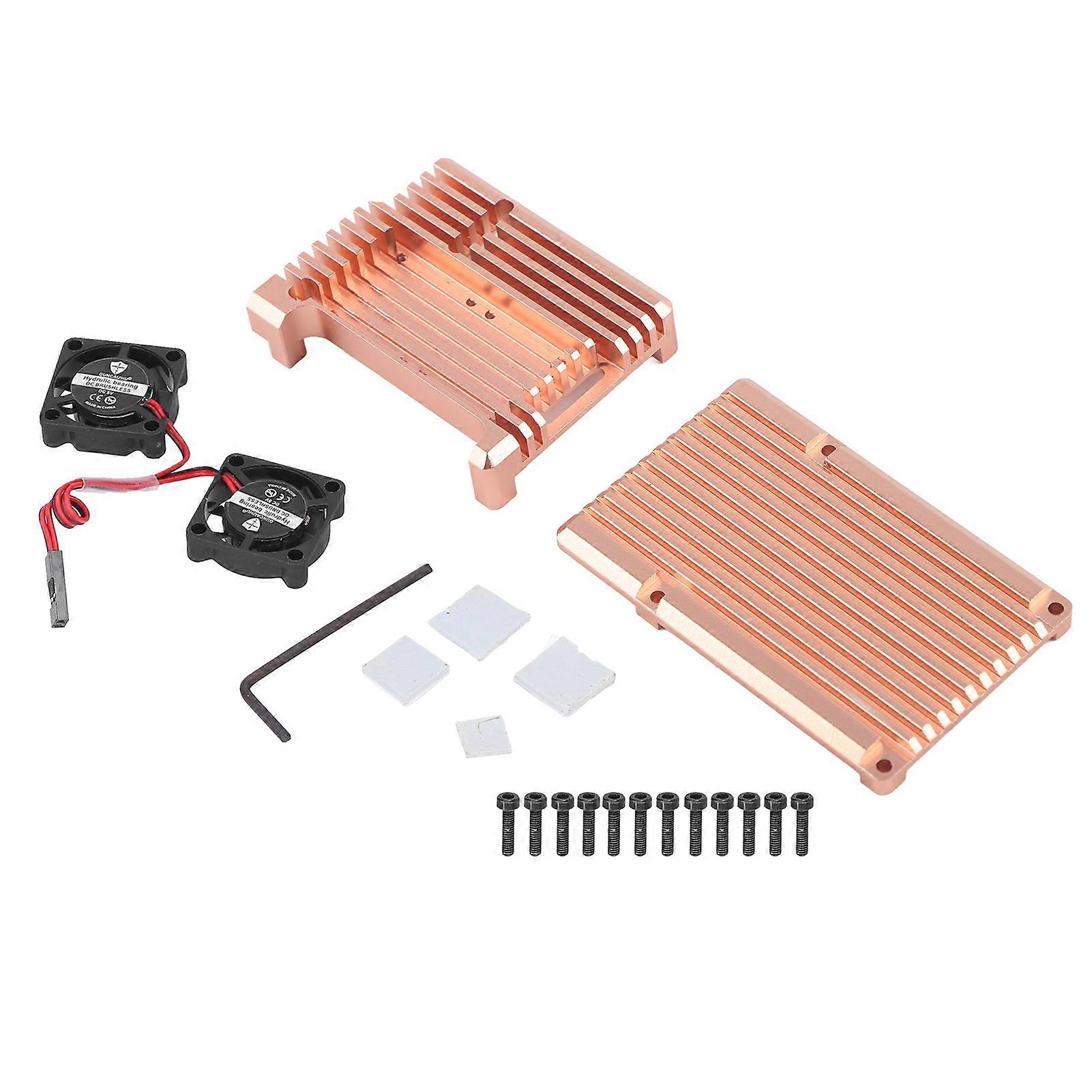 Protective Case Housing Enclosure Casing with Dual Cooling Fan for Raspberry Pi 3 Model B B+