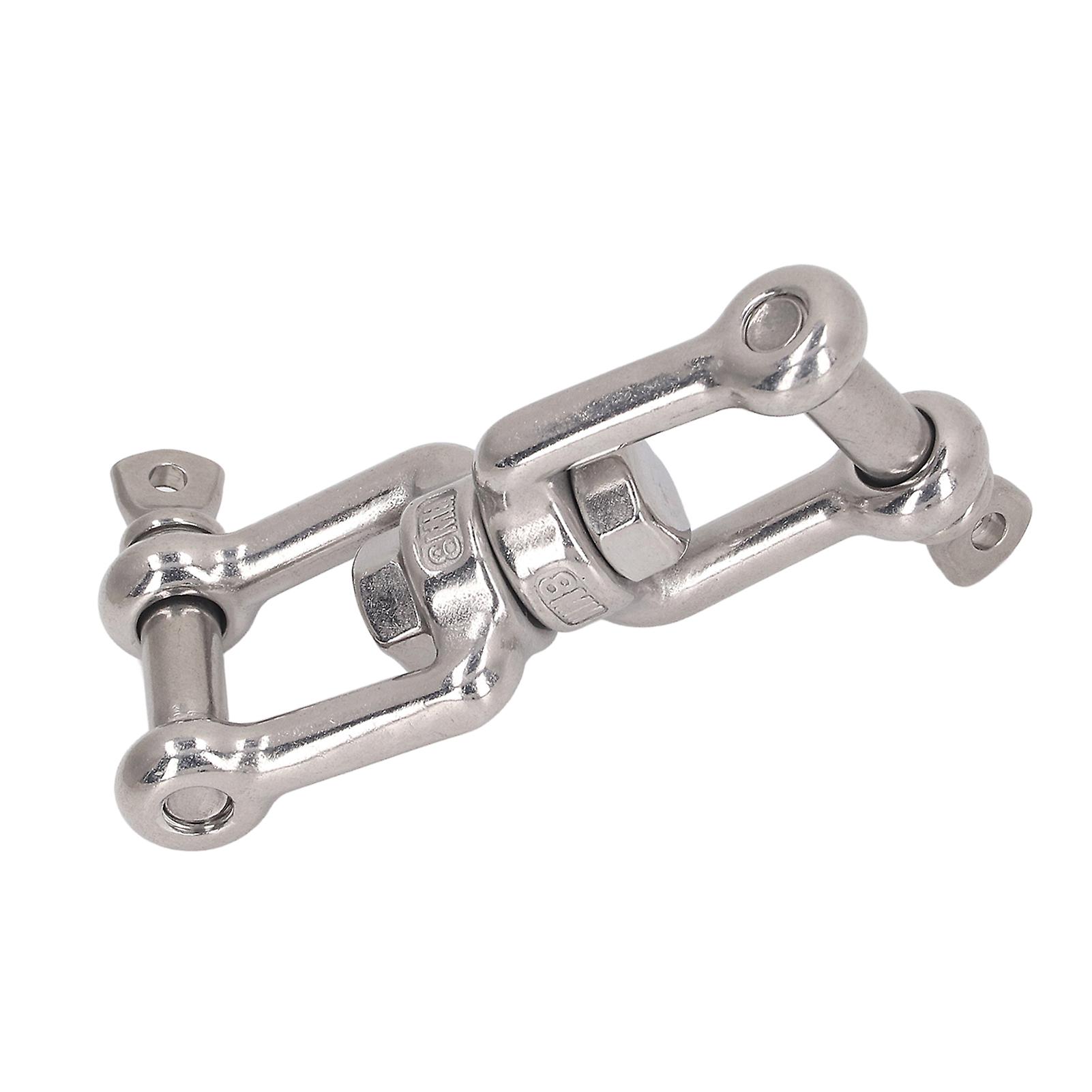 304 Stainless Steel Double Jaw Shackle Rustproof Universal Jaw Anchor Connector for Hardware Lifting Connection 8mm / 0.3in 