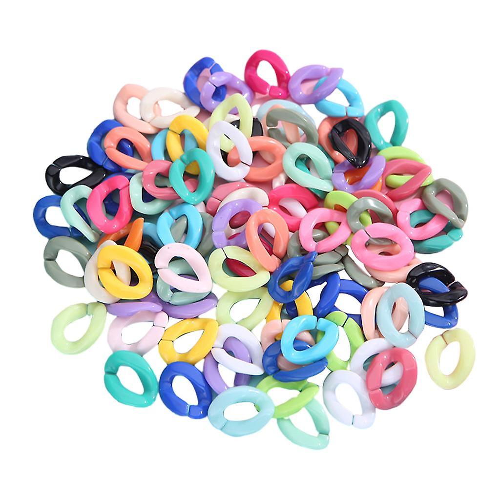 17x23mm Colorful Flat Link Chain Buckle Oval Open Buckle for DIY Handmade