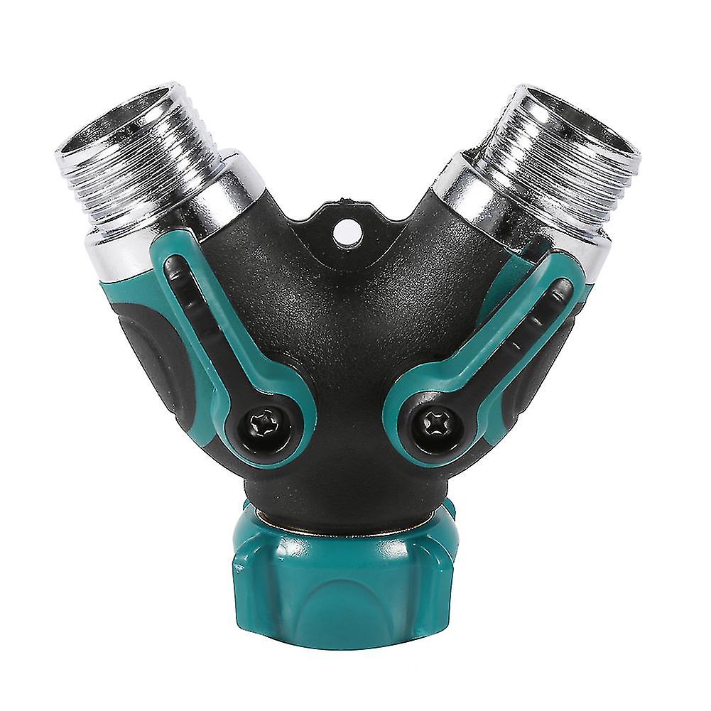 1Pc NPT3/4" 2 Way Heavy Duty Garden Hose Splitter Y Shape Valve Garden Hose Adapter Adapter