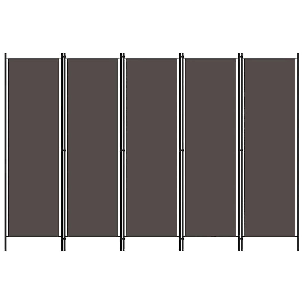 5 pcs. Room divider anthracite 250x180 cm