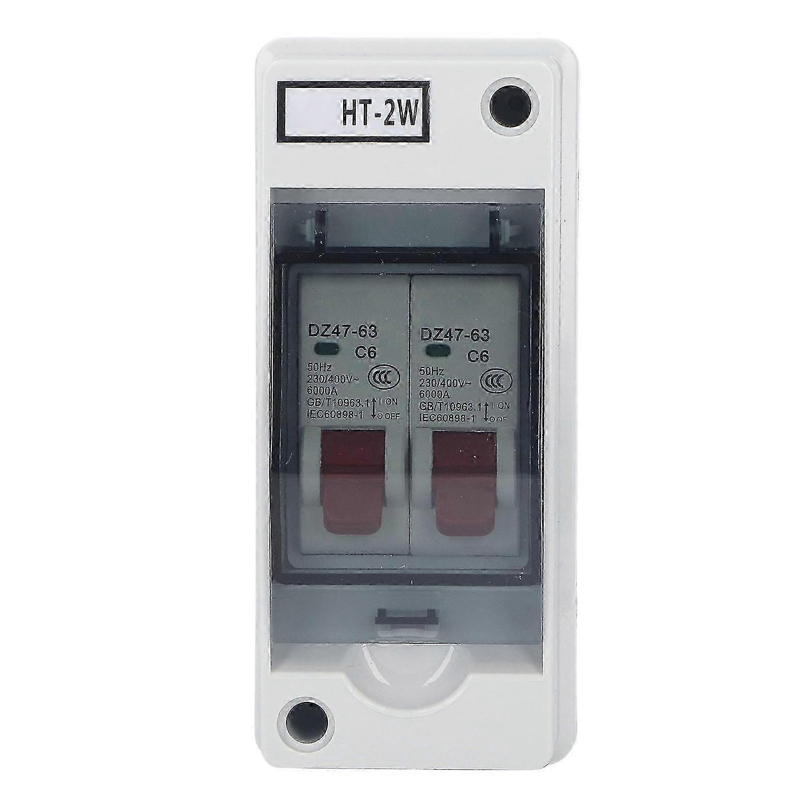 Miniature Circuit Breaker 2 Pole Leakage Circuit Breaker with Waterproof Distribution Box 230 400V