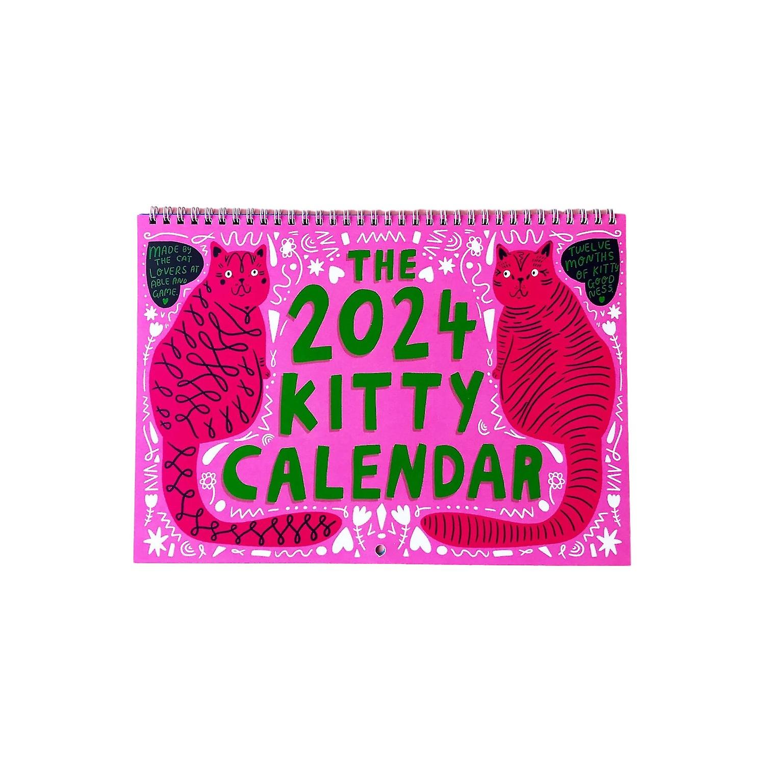 2024 Funny Cat Calendar | Unique Medieval Cats | Wall Decor for Cat Lovers