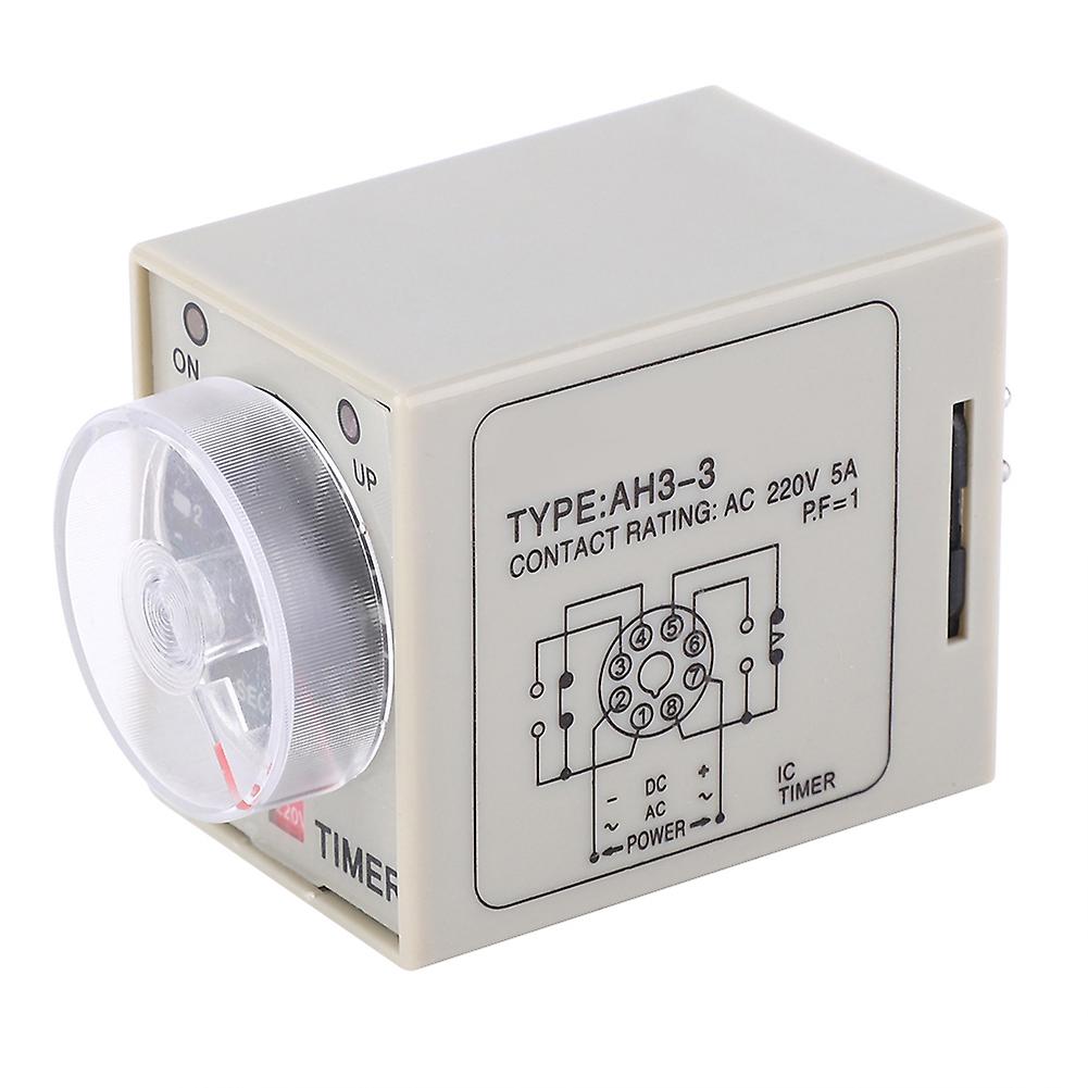 AH3-3 Time Relay Adjustable Delay Timer Switch 5A 80x40x50mm