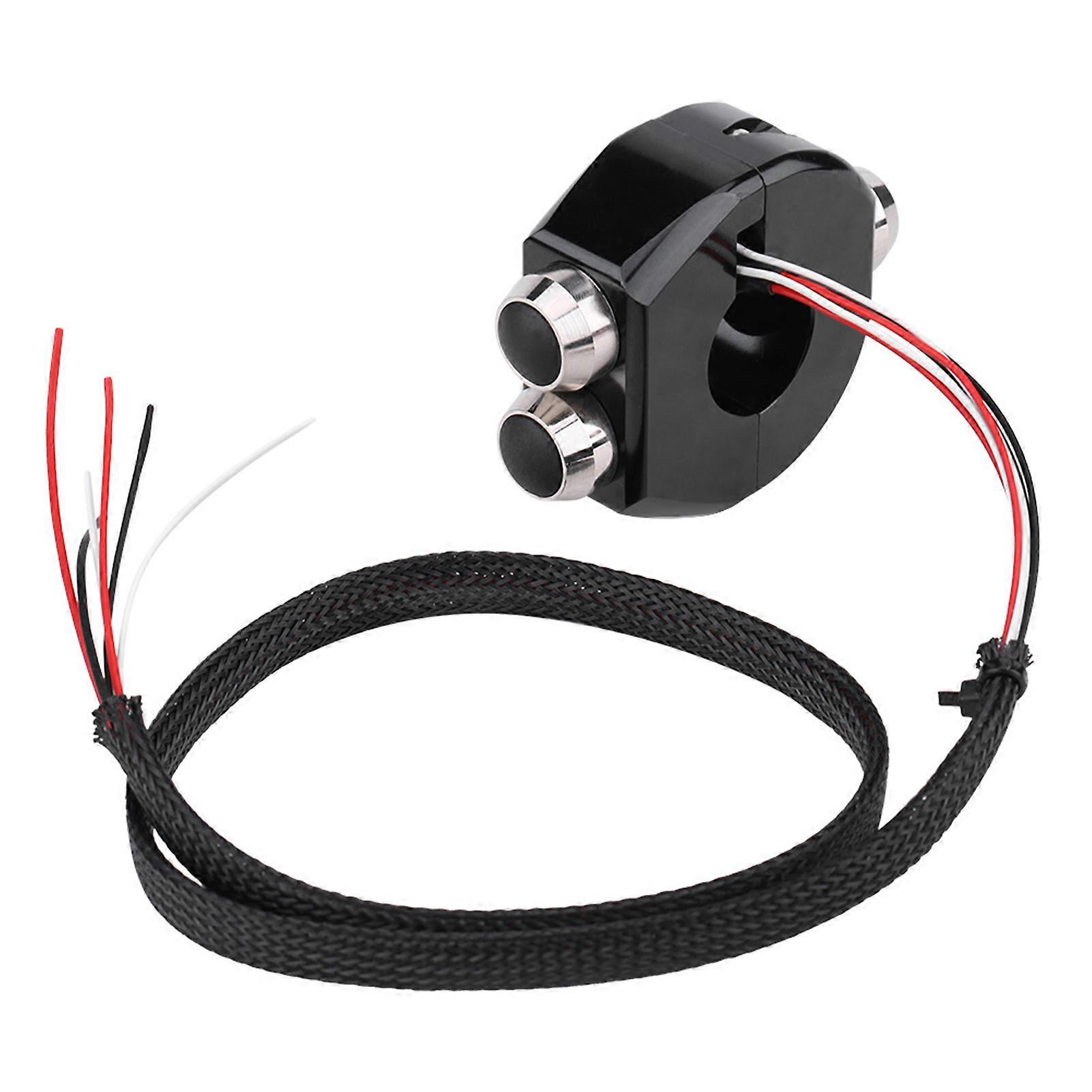 Motorcycle handlebar switch 22mm black reset button momentary
