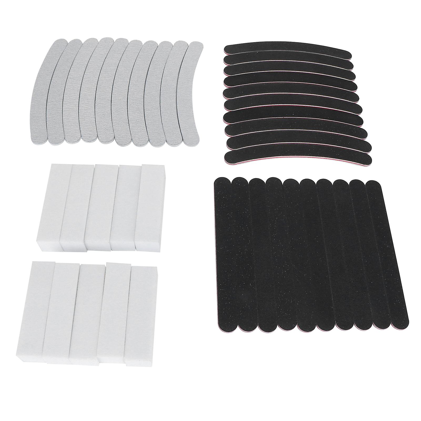 40pcs Nail File Set Sandpaper Buffer Block for Manicure Care