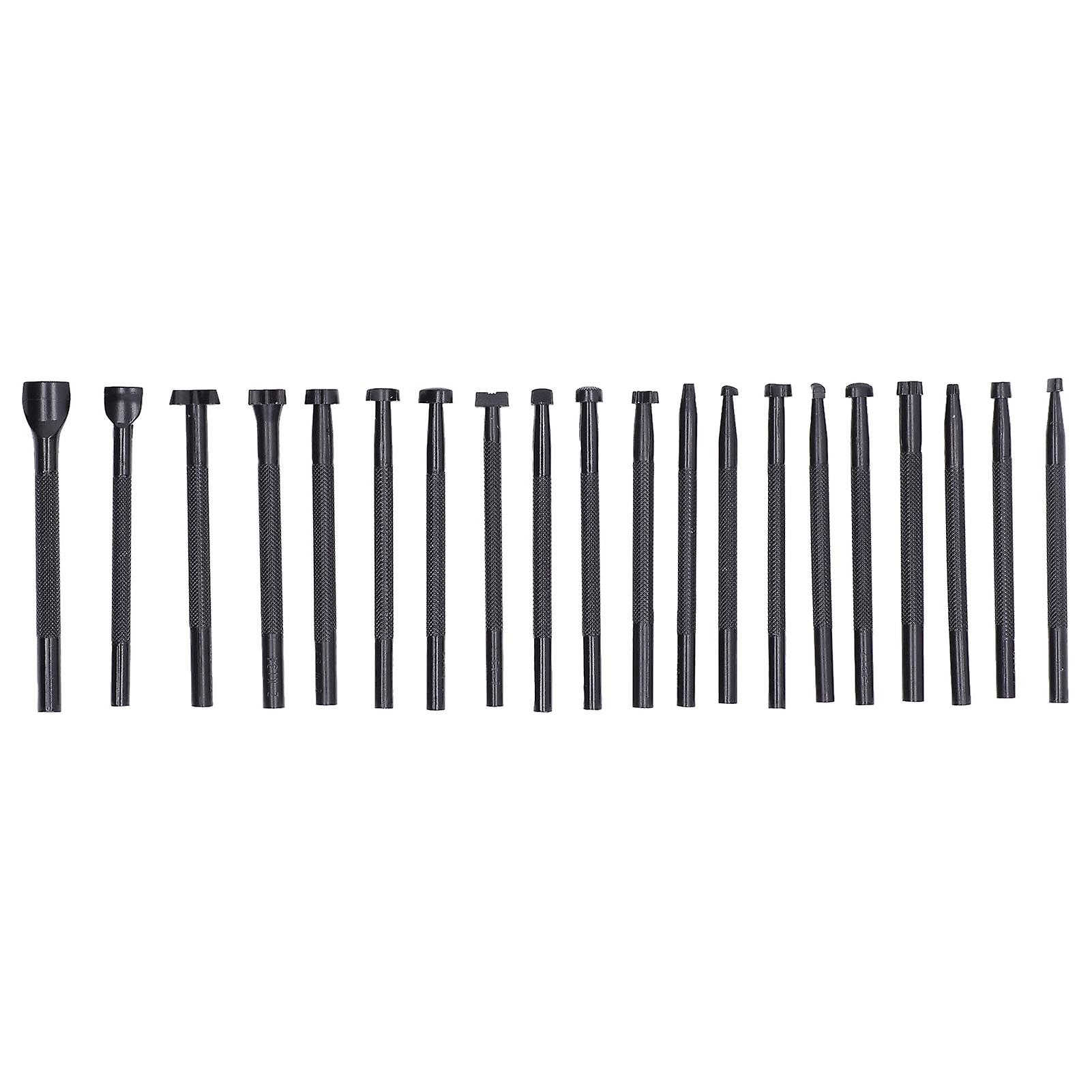 20Pcs Leather Stamping Tools Various Patterns Wear Resistant Leather Stamp Punch Tools with Anti Slip Handle for DIY Crafts