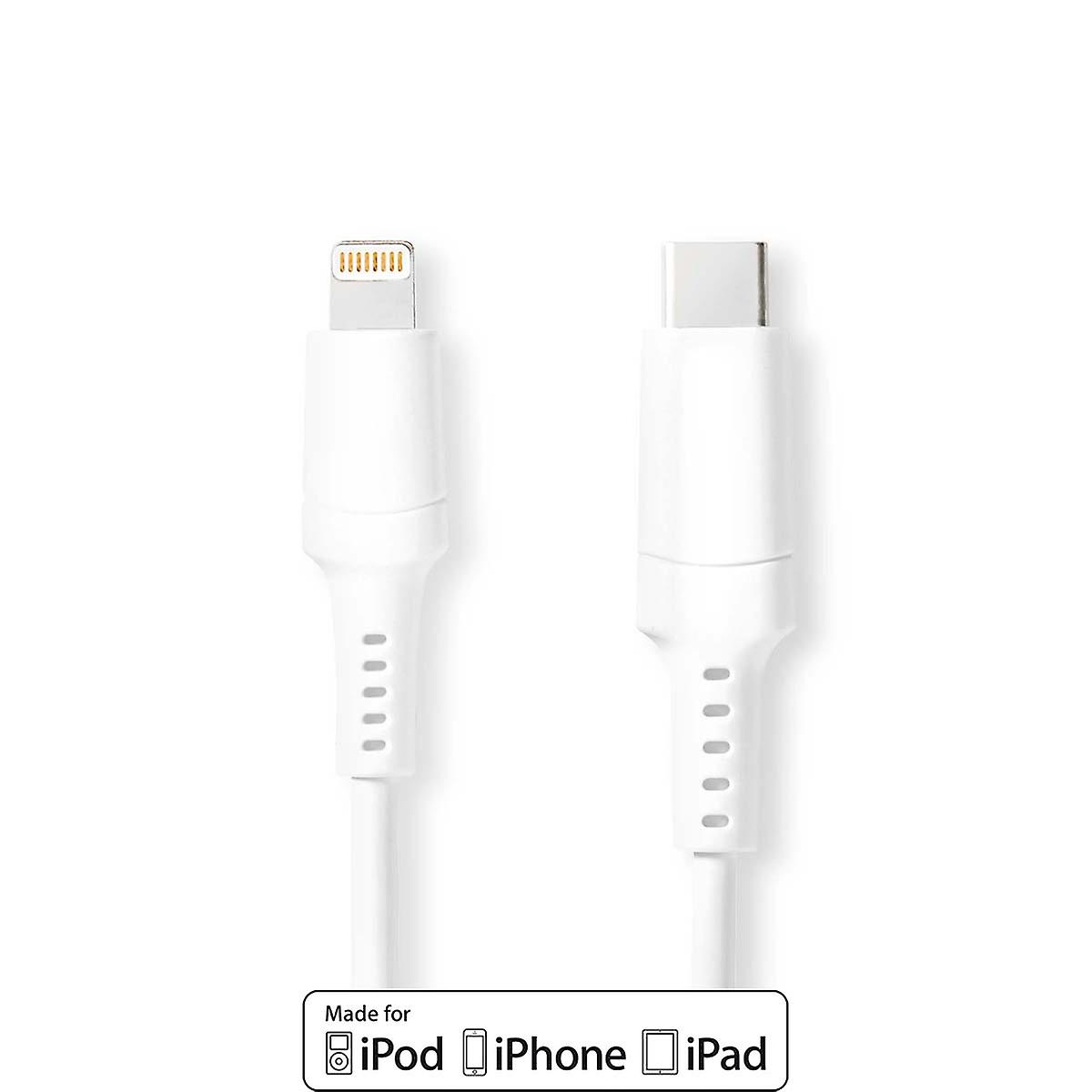 Lightning Cable | USB 2.0 | Apple Lightning, 8-pin | USB-C™ Male | 480 Mbps | Nickel Plated | 1.