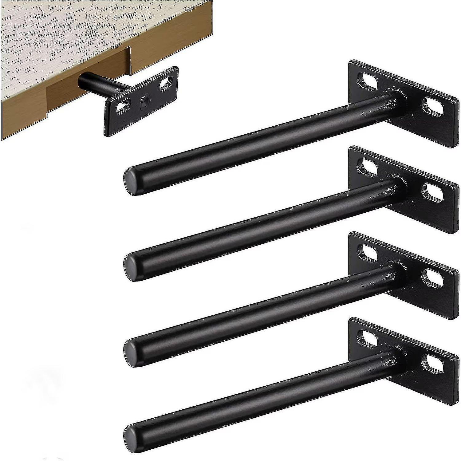 4pcs Floating Shelf Bracket, Metal Invisible Shelf Bracket, Heavy Duty Hidden Shelf Bracket, Invisible Wood Shelf Bracket