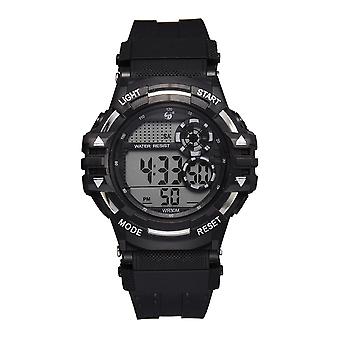 Outdoor Sport Elektronisch Horloge Heren Student Rubber Waterdicht Polshorloge (Wit)