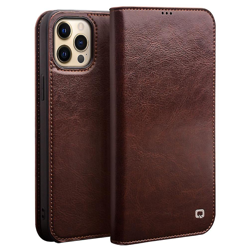 Qialino Leather Case  For Iphone 13 Pro Max Brown
