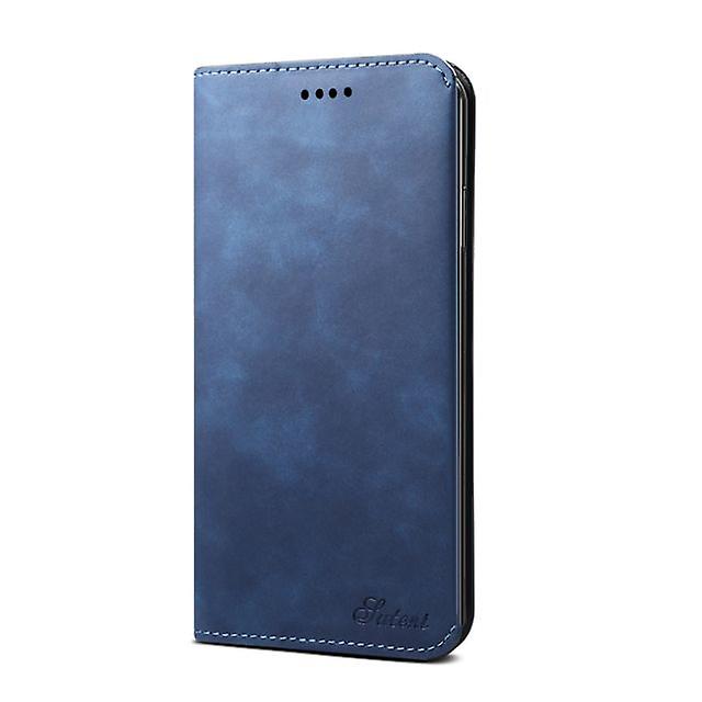 Apple iPhone XS Max Soft Leather Case Cover - Blue