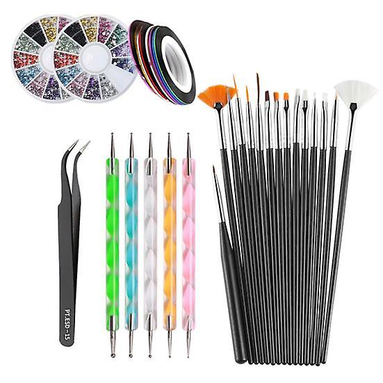 1Set Nail Art Tool Lightweight Multi-Function Rust-proof Stylish Manicure Tool for Gifts