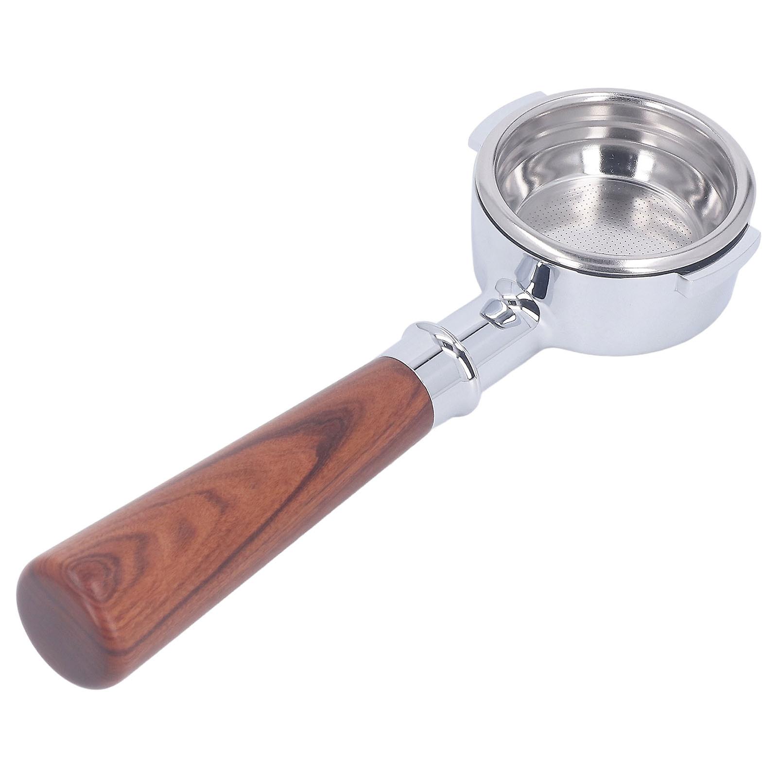 58mm Coffee Portafilter Aluminum Alloy 2 Ears Bottomless Portafilter Handle with Single Layer Filter Screen