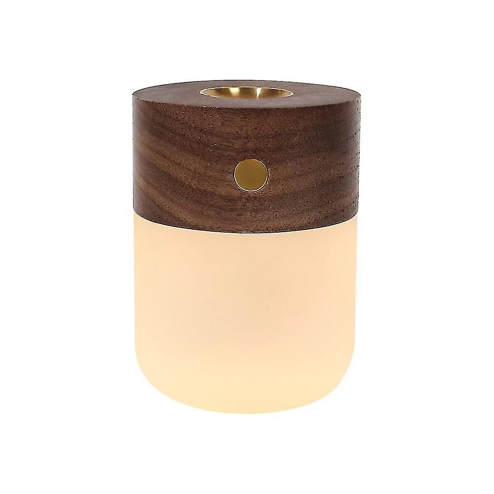 Portable Diffuser Essential Oil Diffuser, Wooden Aroma Diffuser with Warm Light, Battery Operated Ho