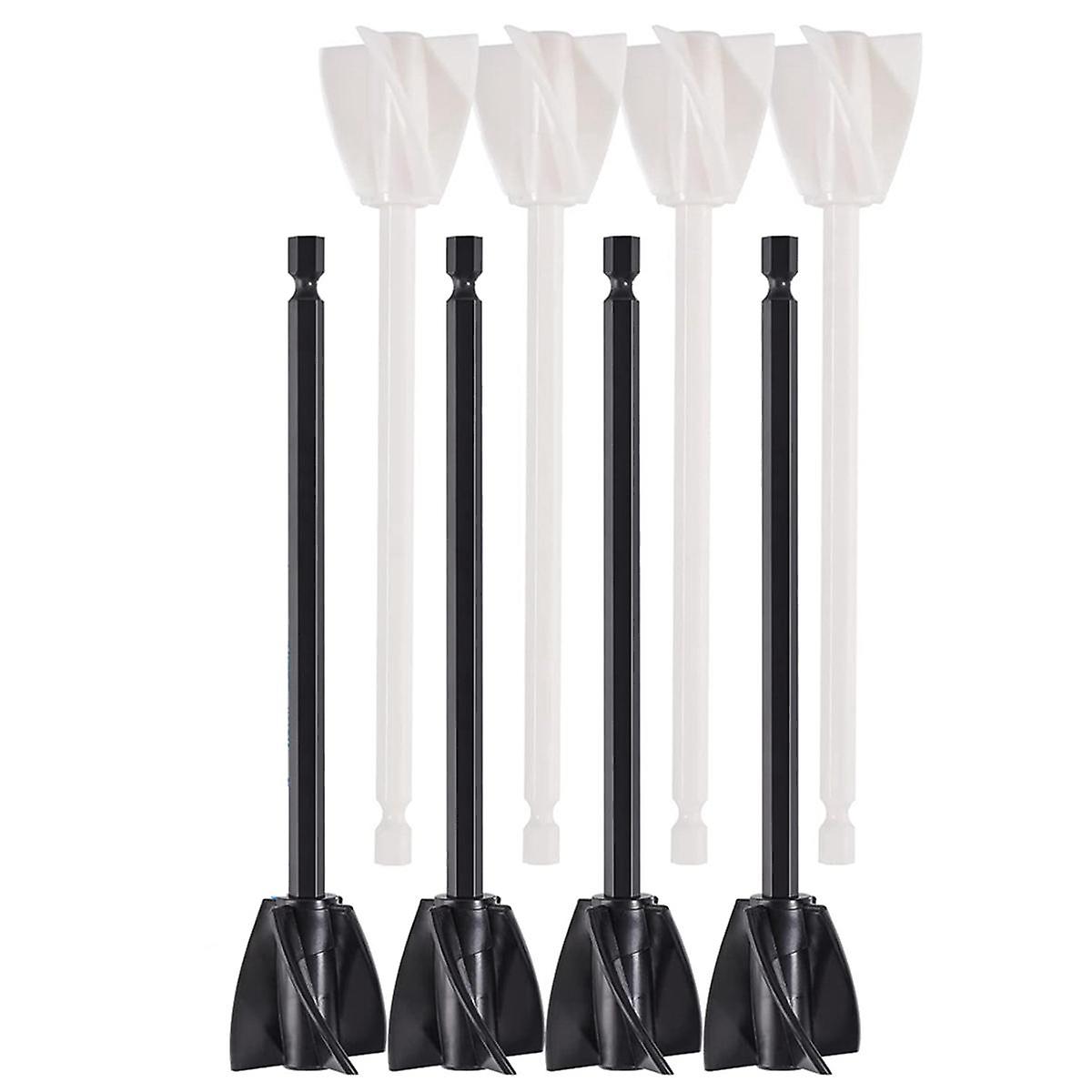 8PCS Paint Mixer Drill Attachment for Drill Attachment for Concrete Mixers Reusable, 1/4 Hex Shank