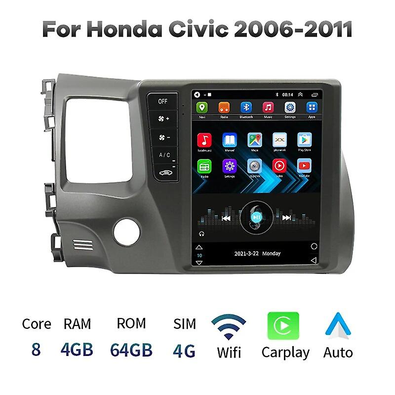 9.7" Android 12 Car Multimedia Player Radio Gps Navigation For Honda Civic 2006-2011 Auto Stereo Video Carplay Screen Head Unit