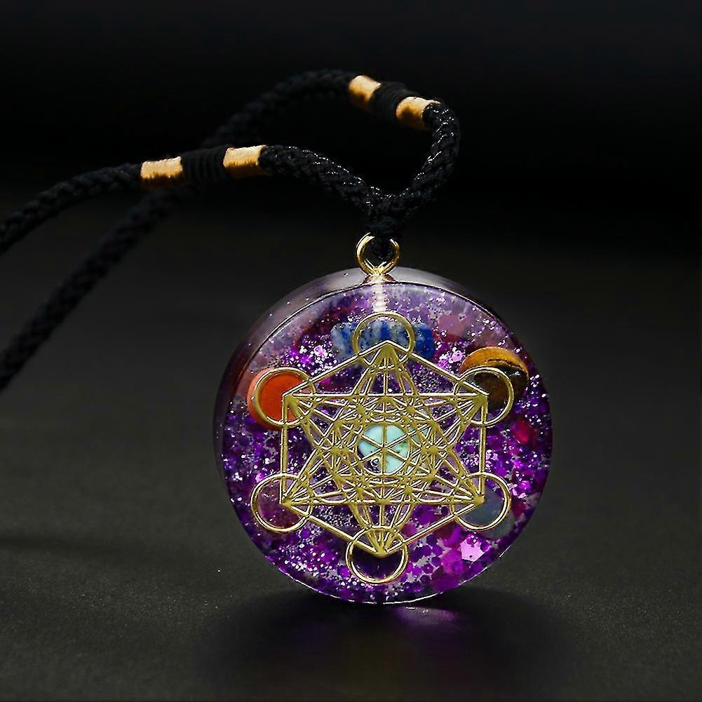 Orgone Metatron Cube Collier Orgonite énergie Pierre pendentif David étoile Quartz guérison Salomon sceau Y