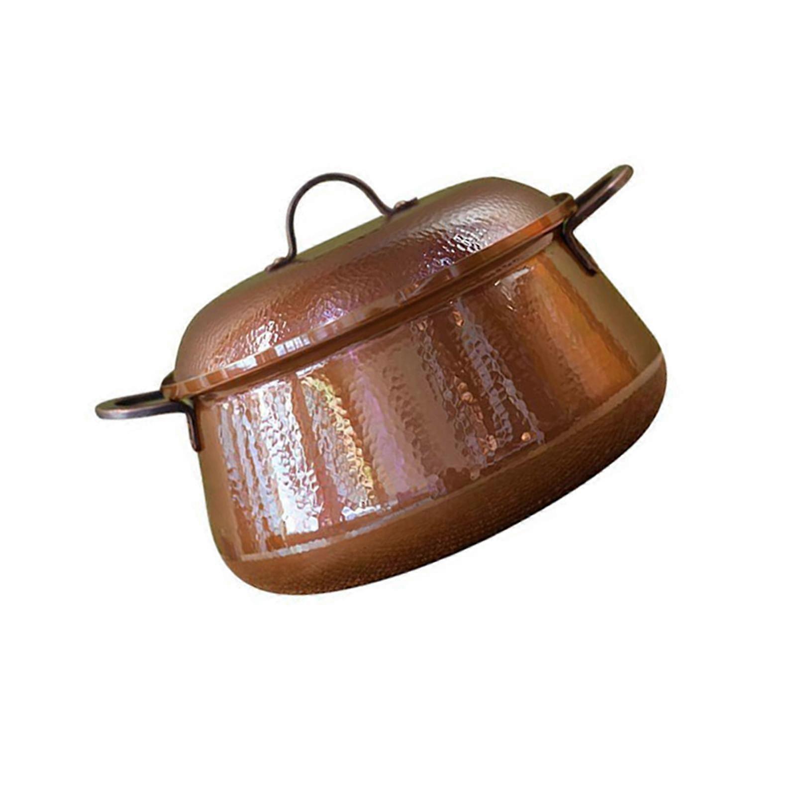 Pure Copper Pot Noodles Κατσαρόλα Μαγειρική κατσαρόλα Camping Pans Κομψά μαγειρικά σκεύη χαλκού 4L