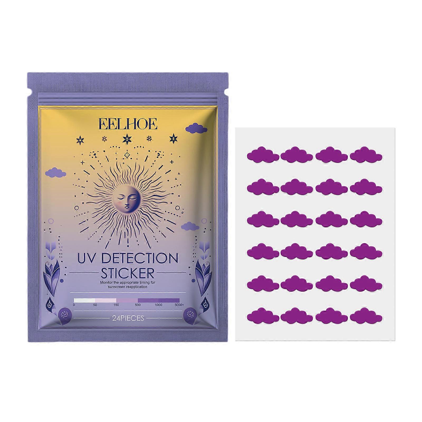 Eelhoe Uv Sticker Uv Detection Stickers  Cloud 24Pieces