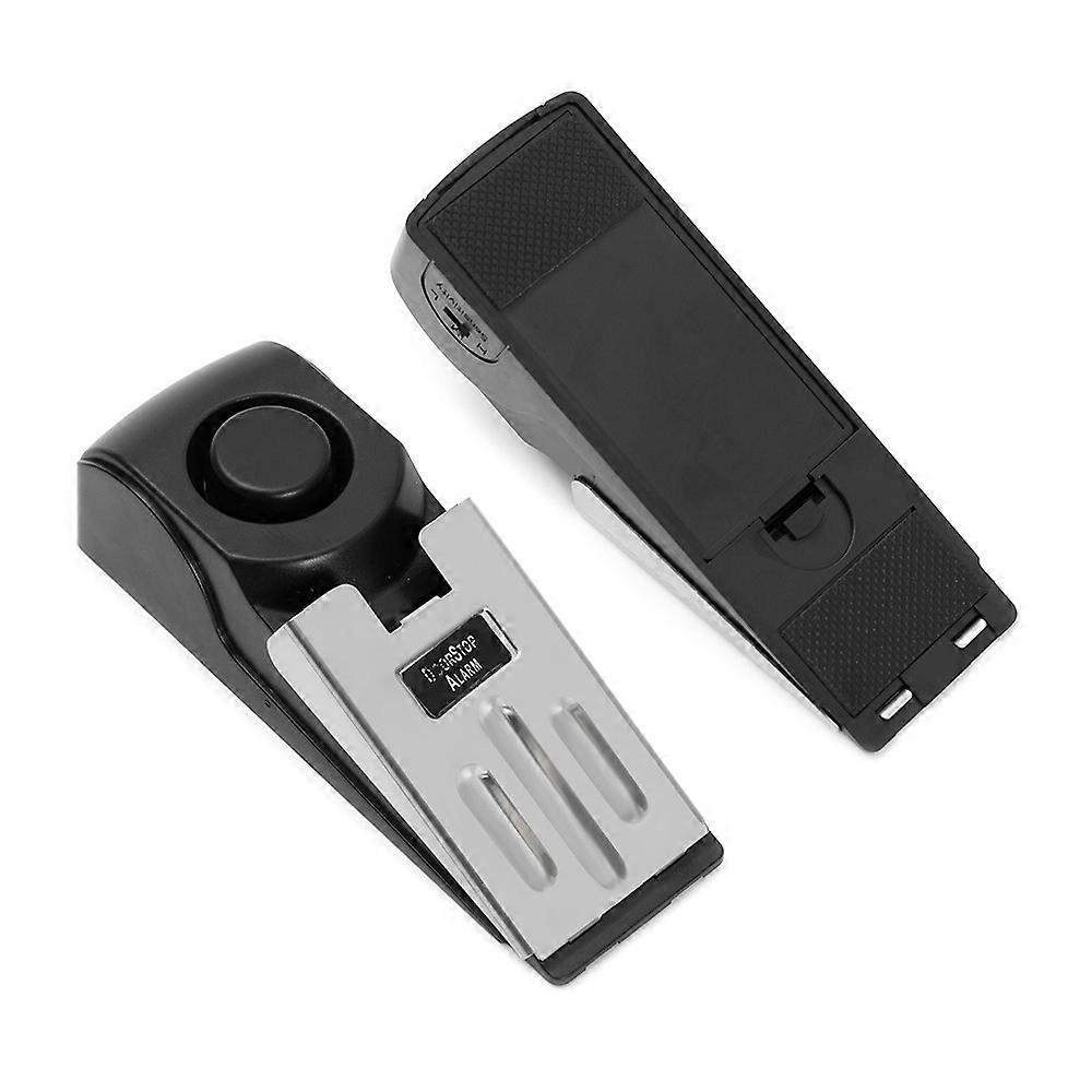 Mini Wireless Door Stop Alarm, 2 Pack Wedge Shaped Door Stops Blocking Security System with 120dB Siren
