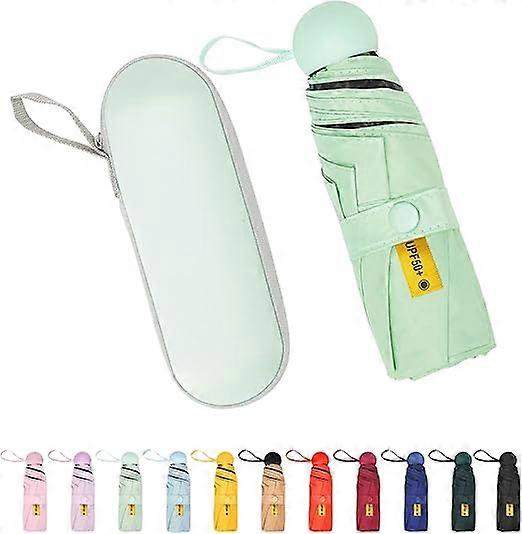 Mini Travel Umbrella, Small Compact Portable Umbrella for Sun and Rain, Windproof and Shade