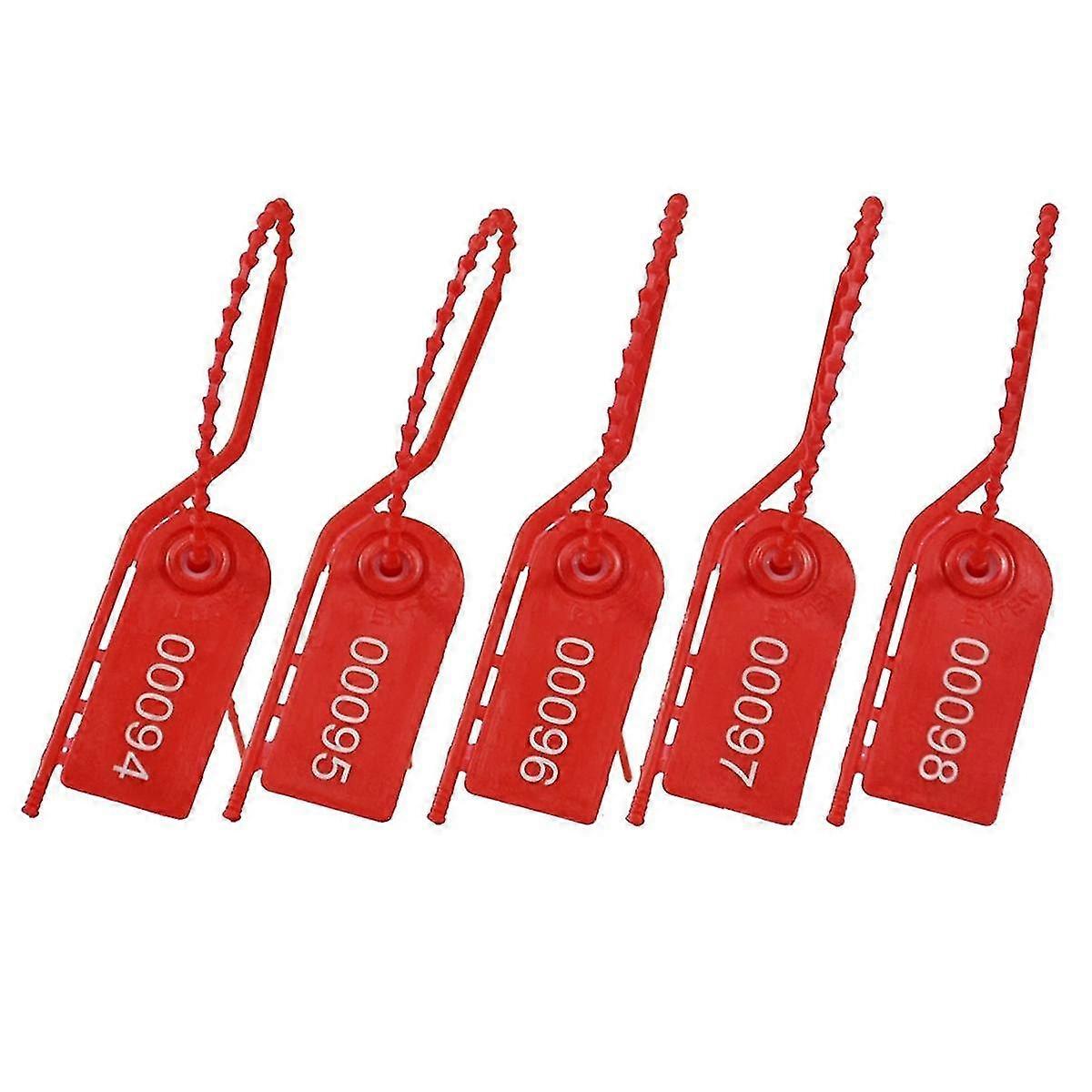 100 Numbered Plastic Security Seals Tamper Proof Tags Pull Ties Secure Anti Tamper Seals Self-Locki
