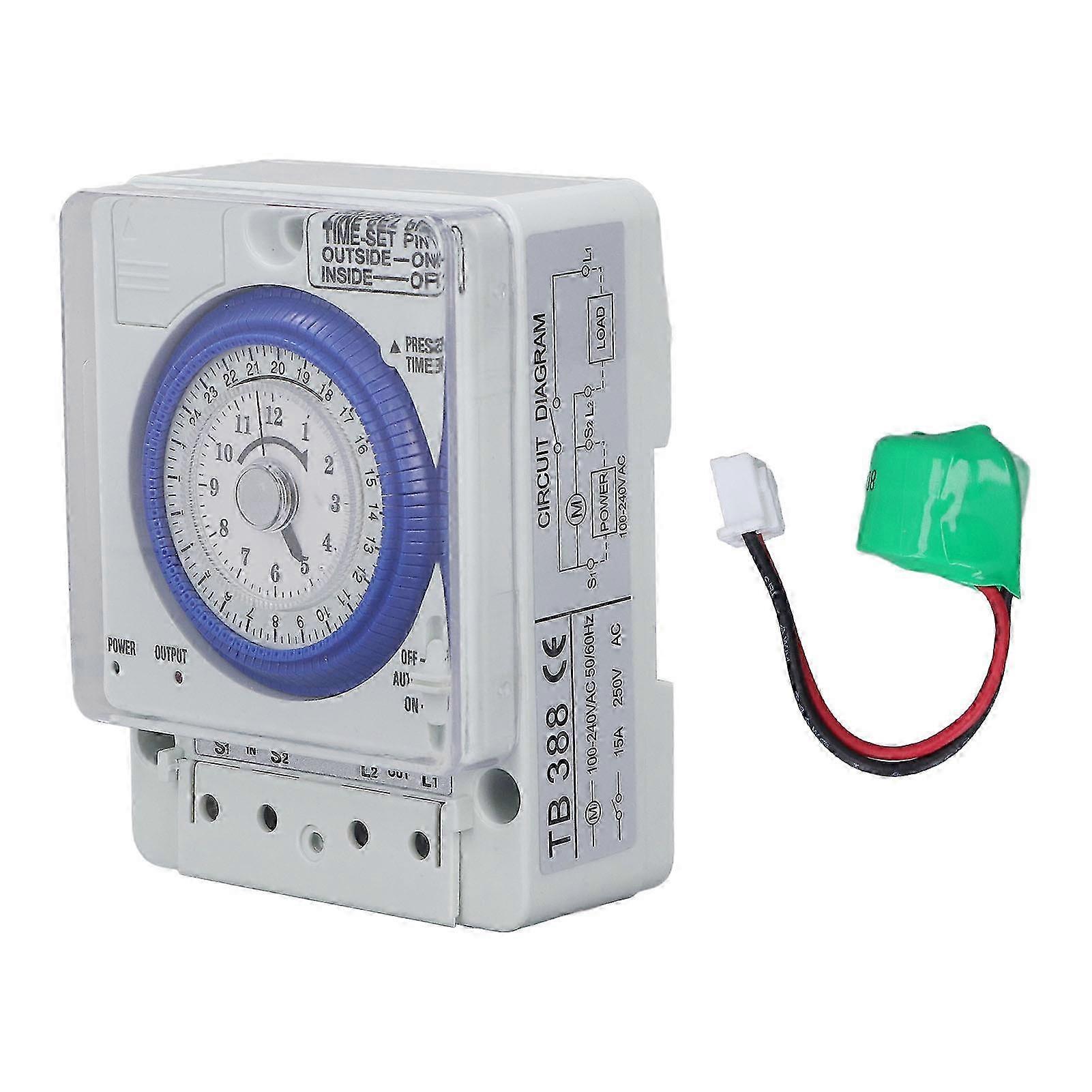 Mechanical Time Control Switch Clock Type Flame Retardant PC Housing Timer compatible with Kitchen 100240VAC_Dec