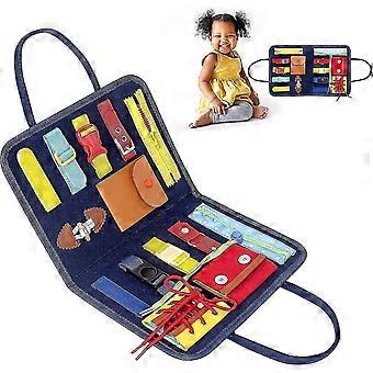 Kleinkind Busy Board Grundfertigkeiten Kleinkinder-Aktivitätstafel Lernen, Feinmotorik zu verbessern Früherziehung