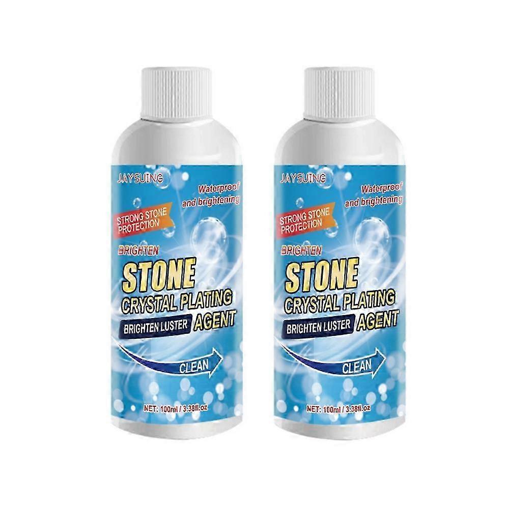 2pcs Stone Crystal Plating Agent Stonework Polishing Coating Agent Marble Quartz Tile Anti-Corrosion Incremental Crystal-B16