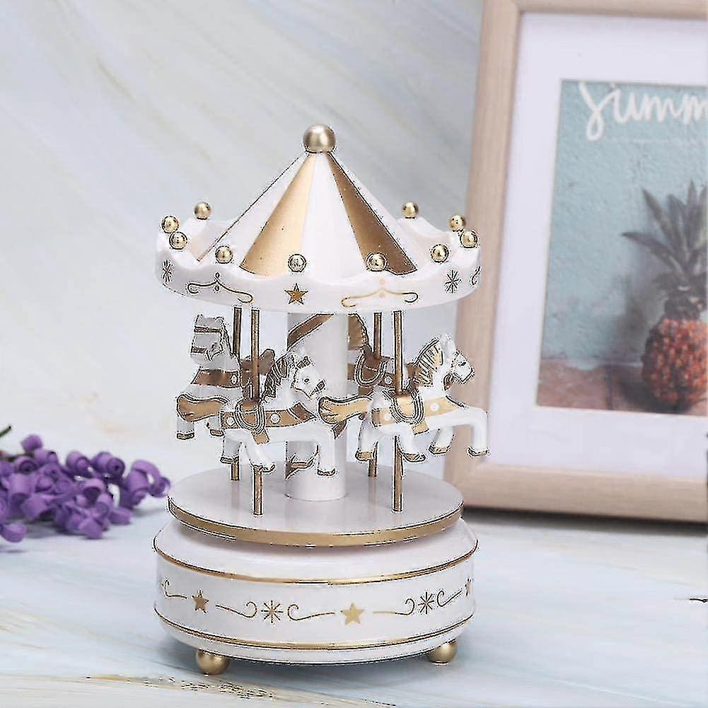 Carousel Music Box  Carousel Carousel Gift Birthday Gift (white)