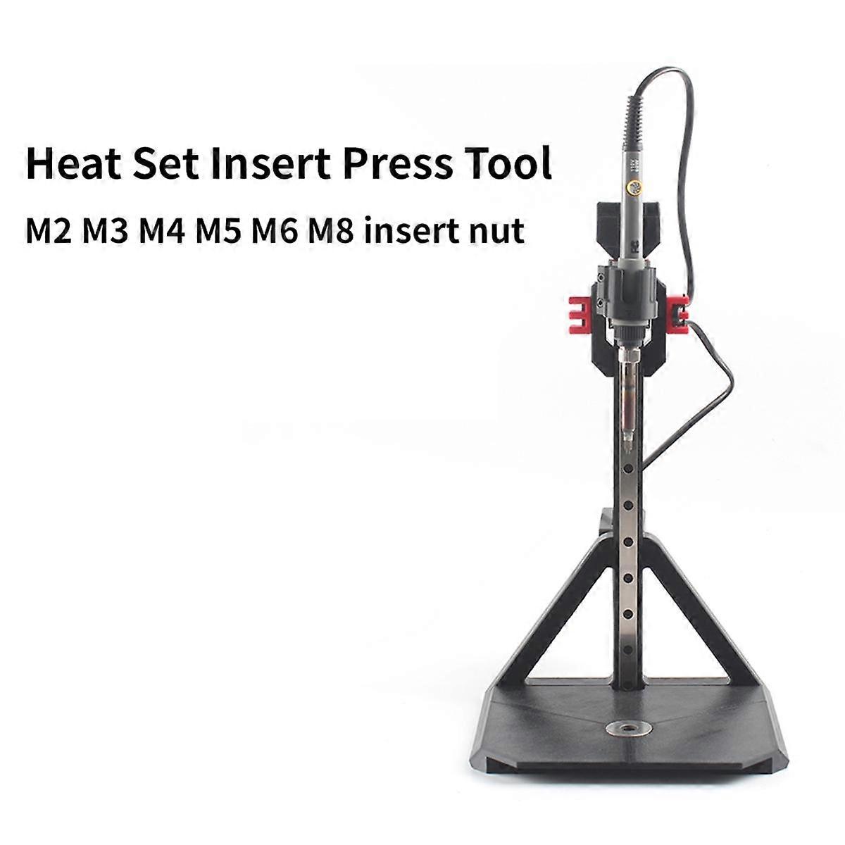 Stealth Press Kit Heat Set Insert Press Tool Soldering Iron Heat Insert Nut Embedded Kit M2-M8 for 3D Printer EU Plug