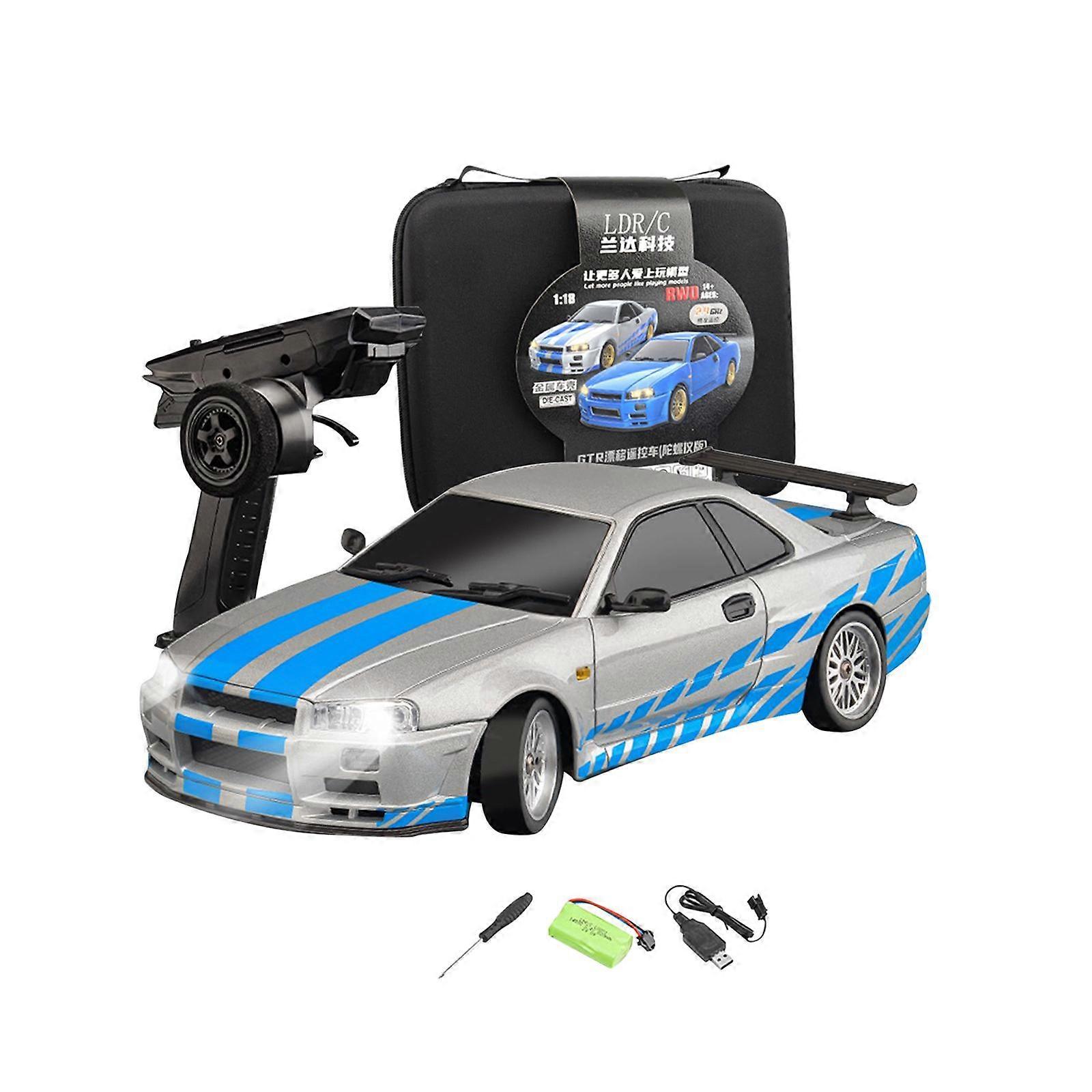 1:18 RC Drifting Car Remote Control Toy for Kids Age 4 5 6 7 8+ Present Kids blue