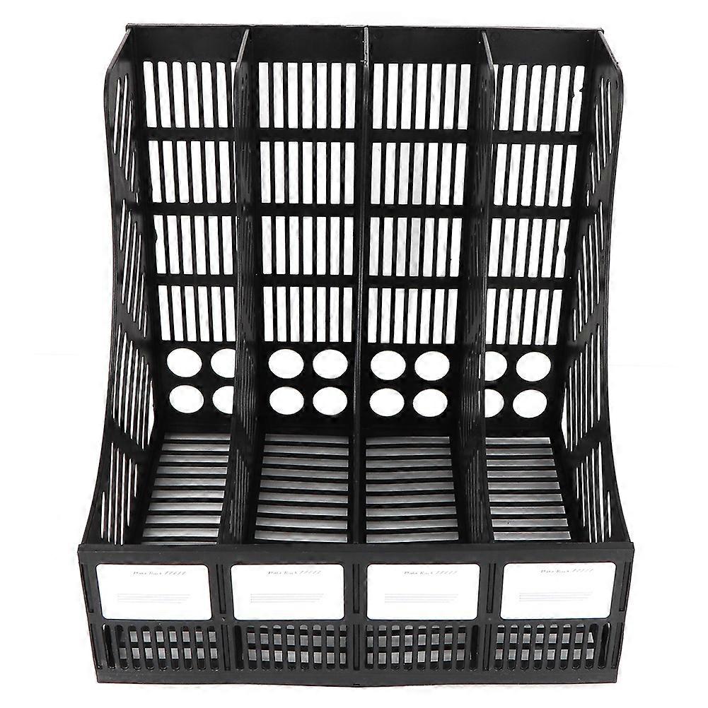 File Holder Document Tray 4-Grid Desktop Storage File Organizer Office Supplies