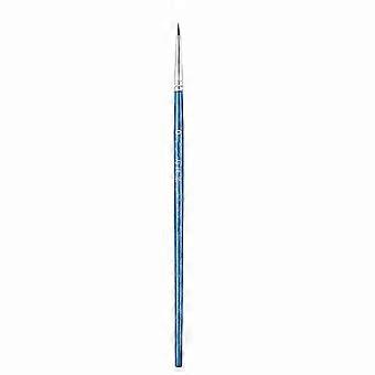 Pinceau de peinture artiste stylo Nylon cheveux bois poignée aquarelle détail pinceau Art fournitures Blue_Special cadeau