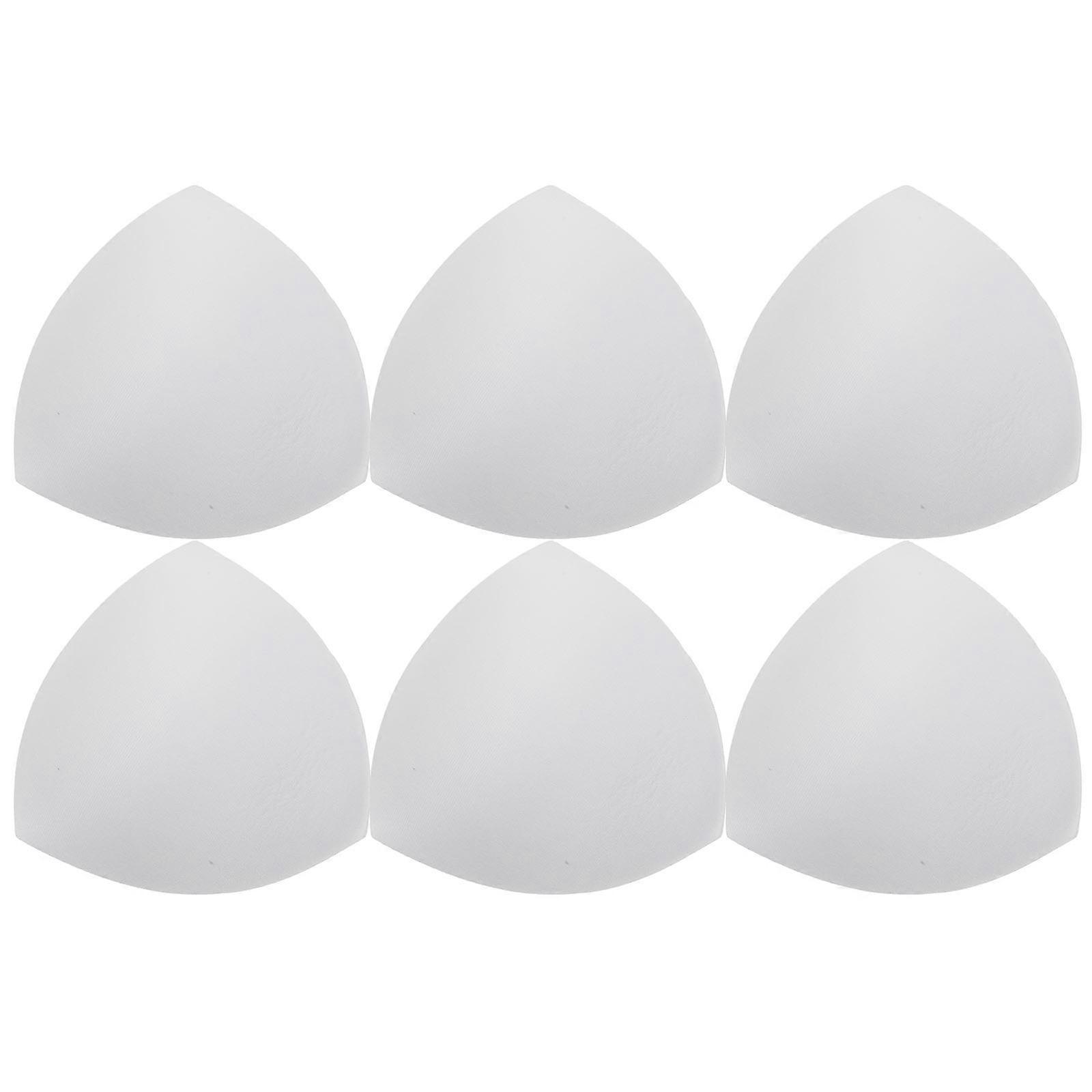3 Pairs Womens Removable Smart Cups Bra Inserts Pads For Swimwear Sports (White)
