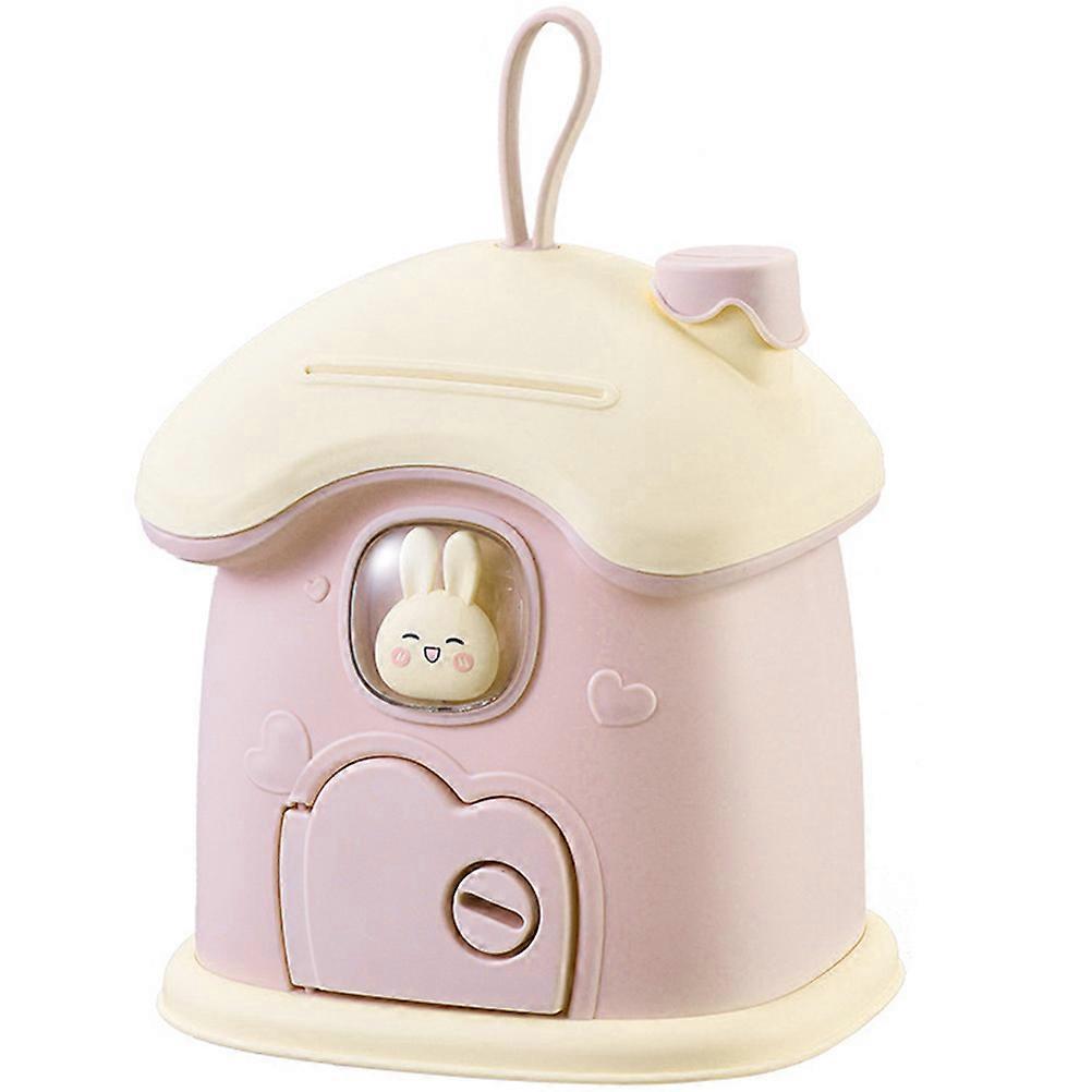 Tabletop Decorative Saving Box Mushroom House Design Saving Jar Household Piggy Bank