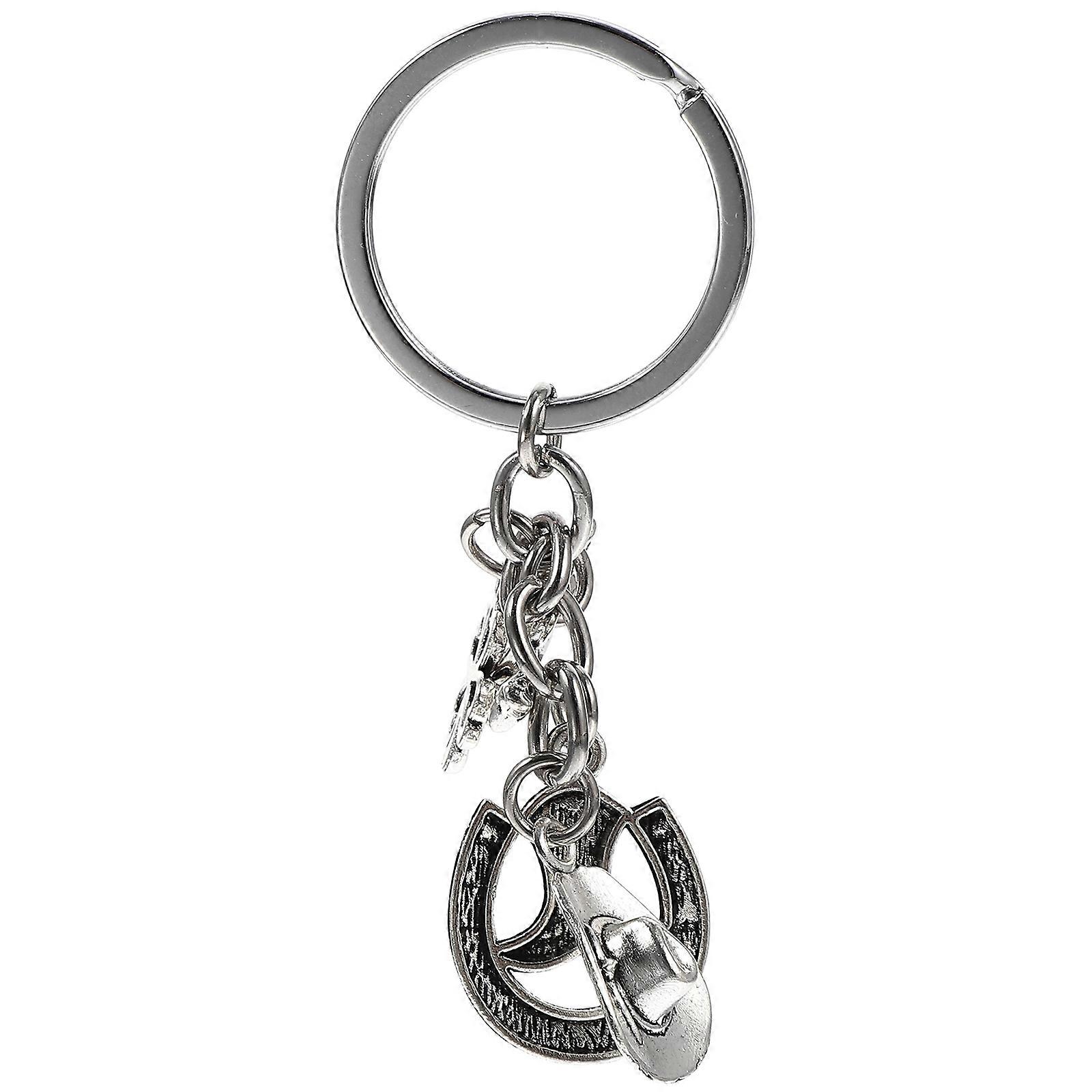 Kovboj Keychain Kovboj Téma Keychain Clover Podkova Kovboj klobouk Keychain