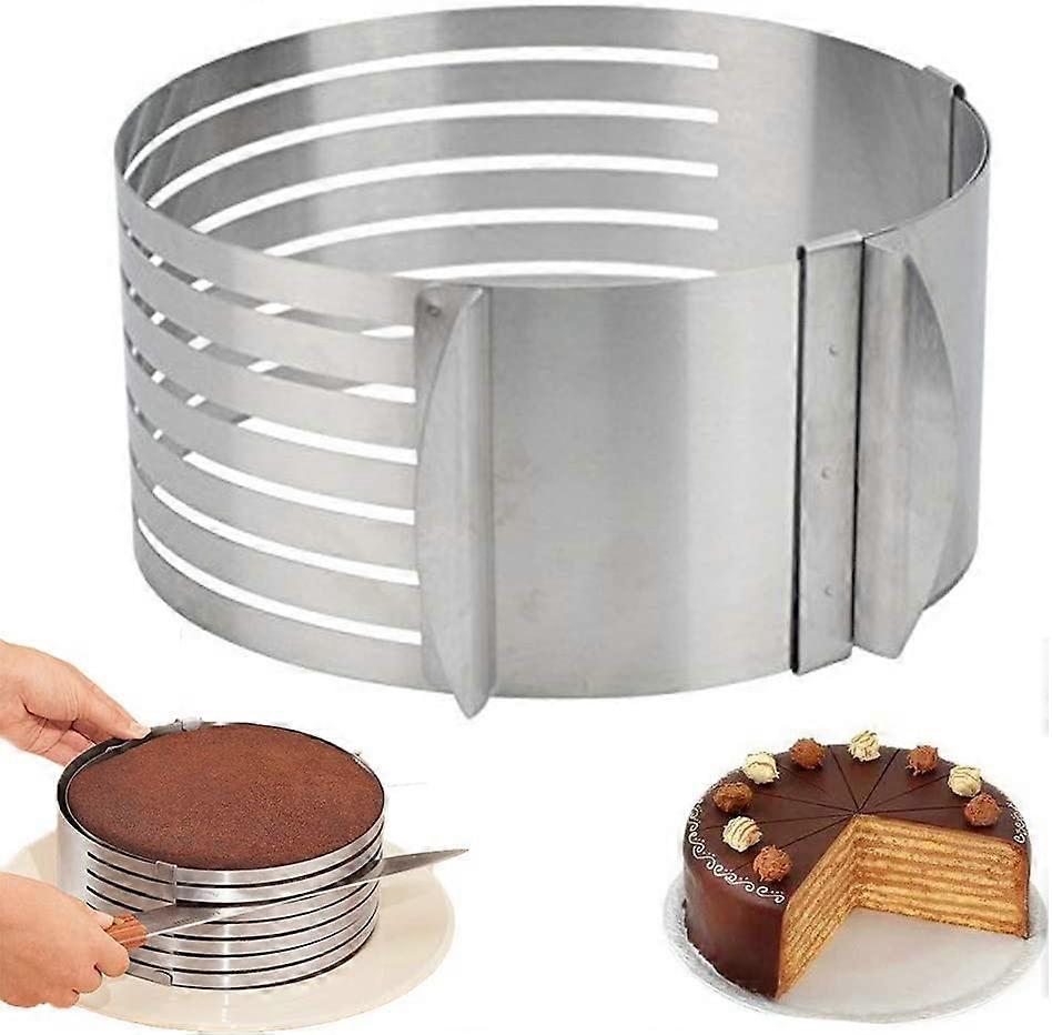 Ring Cutter Layer Cake Slicer, Adjustable Ring 7 Layer Mousse, For Easily Cutting Cake Bottoms, Diy Round Bread Baking Pan