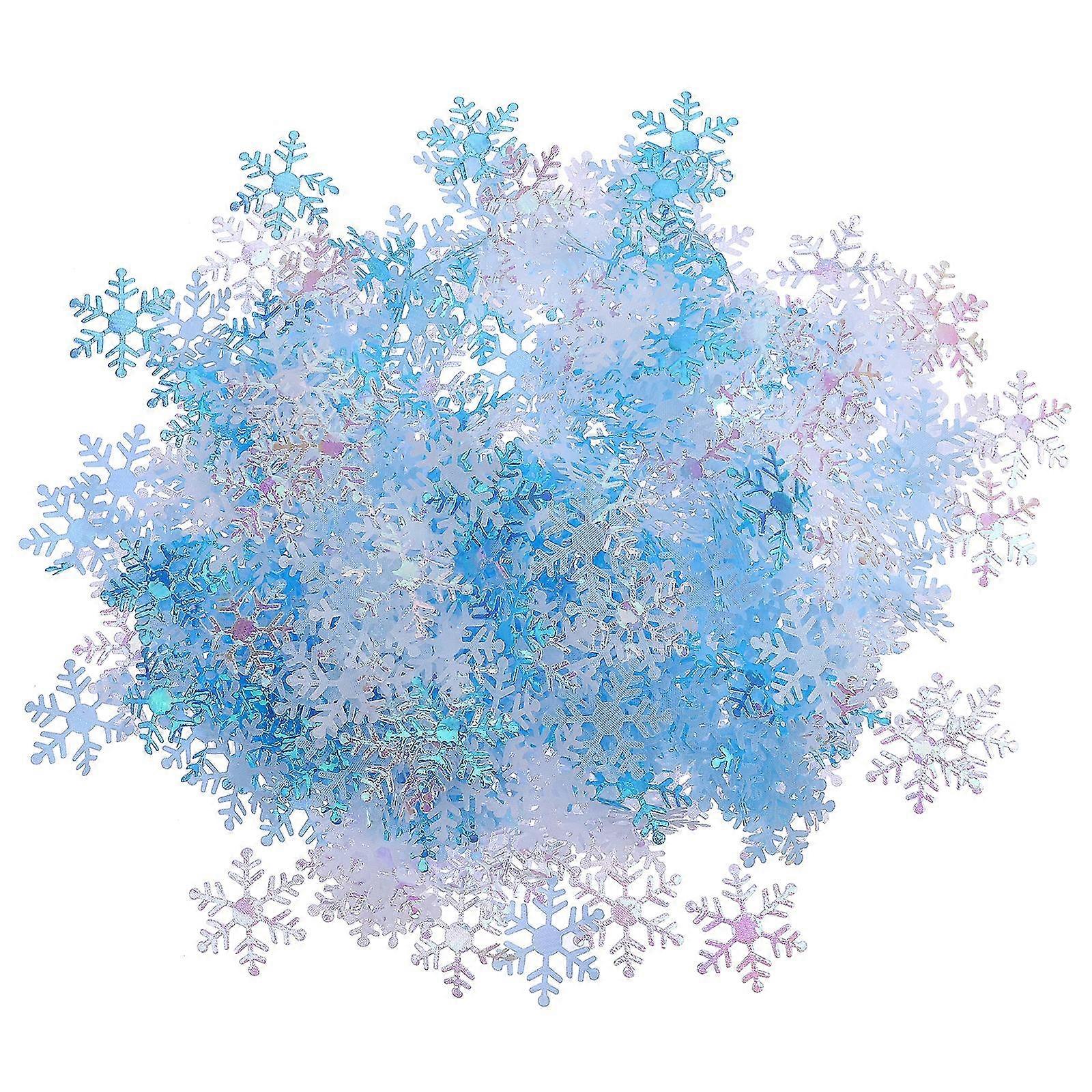 400 Pcs Christmas Party Scenes Decor Simulation Snowflake Plastic Ornament