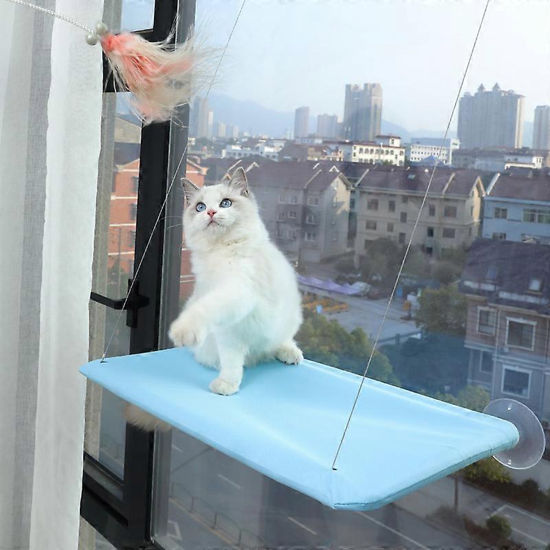 Pet Hammock Window Seat Cat Seat, Cat Hammock Window Seat with Strong Suction Cup, Window Cat Bed for Indoor Cats, Safe, Space Saving, Easy to Assembl