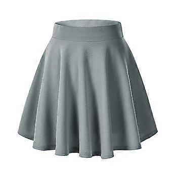 Women's Basic Flared Mini Skirt 6 Sizes Versatile Stretchy Casual